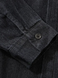 Men's Button Up Long Sleeve Denim Shirt