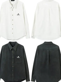 Men's Button Up Long Sleeve Denim Shirt