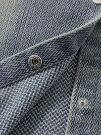 Men's Button Up Long Sleeve Denim Shirt