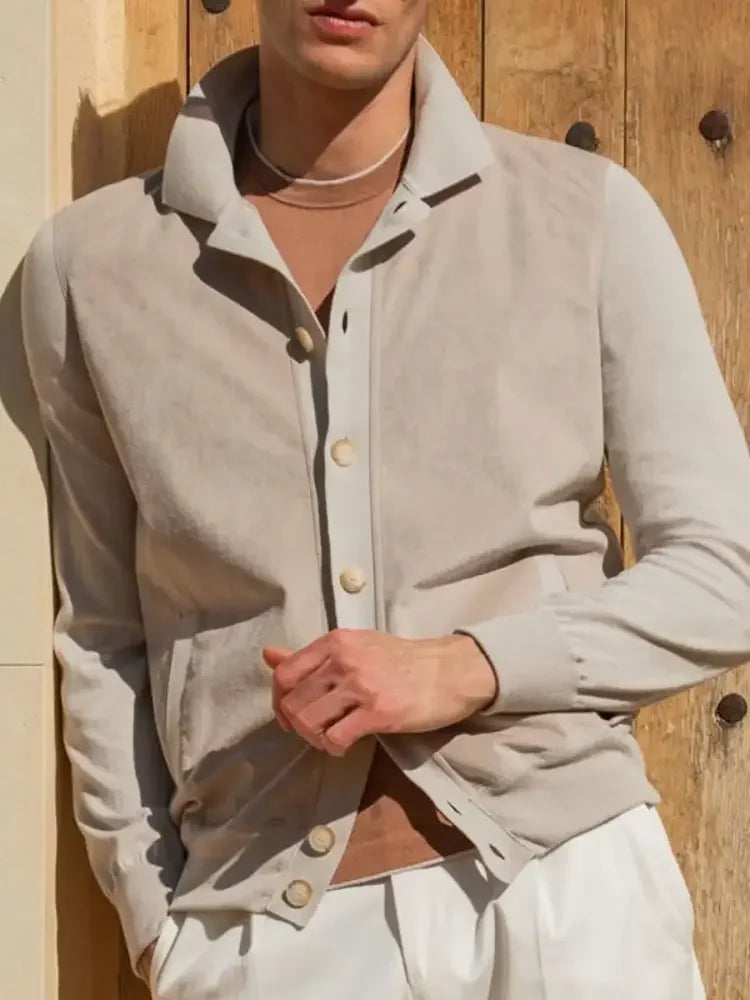 Men's Button Up Long Sleeve Shacket
