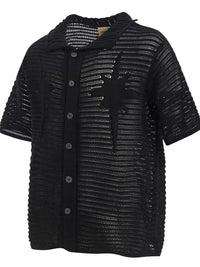 Men's Button Up Short Sleeve Cardigan