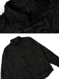 Men's Button Up Textured Oversized Shirt