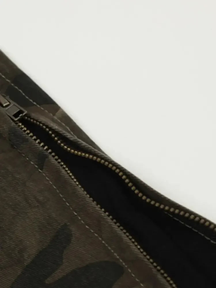 Men's Camo Wide Leg Denim Jeans