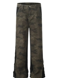 Men's Camo Wide Leg Denim Jeans