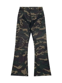 Men's Camouflage Bootcut Jeans with Seam Detail - Update AvenueTrendsi100400034030074100400034030074Men's Camouflage Bootcut Jeans with Seam DetailGreen