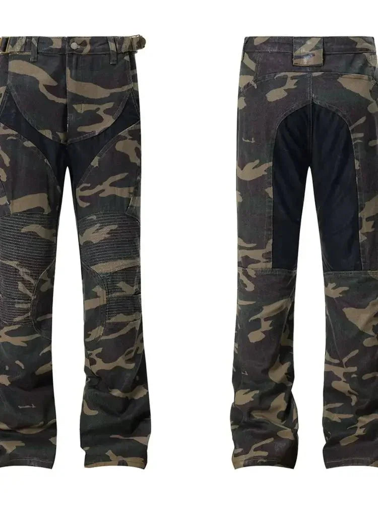Men's Camouflage Bootcut Jeans with Seam Detail - Update AvenueTrendsi100400034030074100400034030074Men's Camouflage Bootcut Jeans with Seam DetailGreen