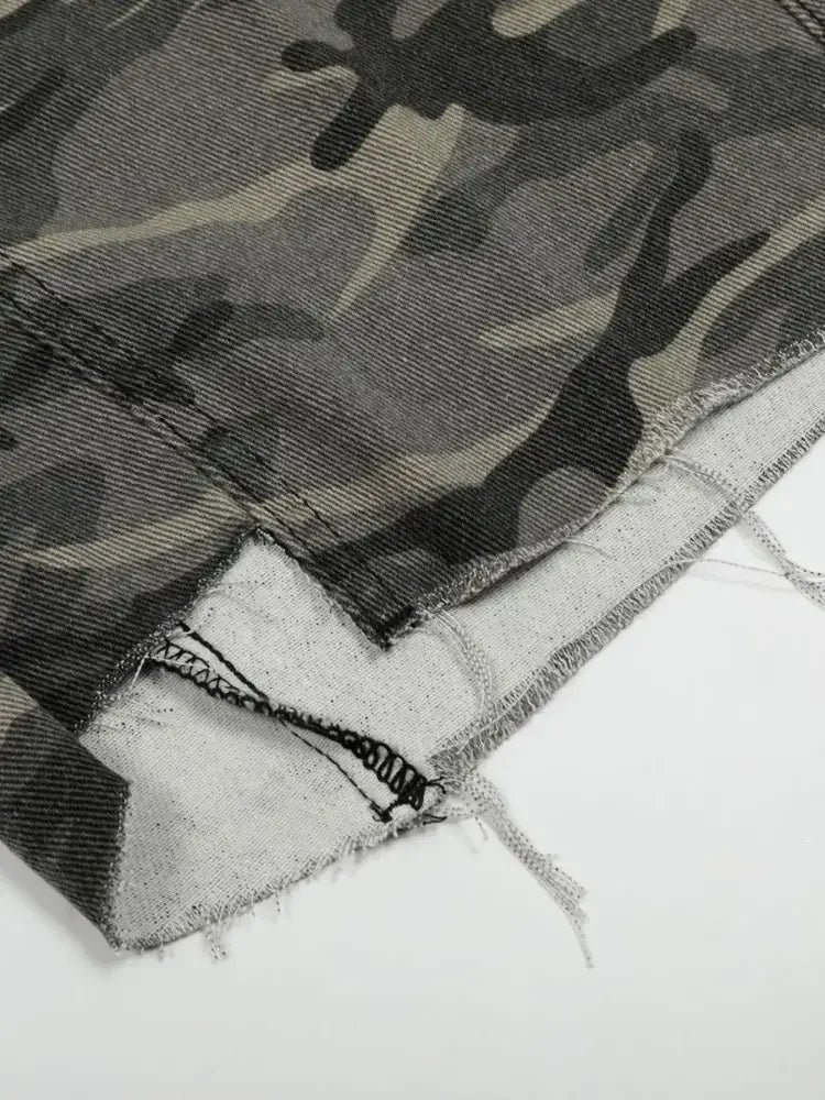 Men's Camouflage Cargo Capris Jeans