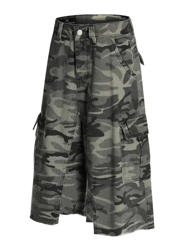 Men's Camouflage Cargo Capris Jeans