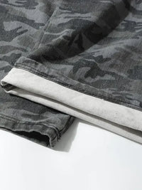 Men's Camouflage Cargo Jeans with Multi-Pockets