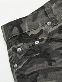 Men's Camouflage Cargo Wide Leg Jeans