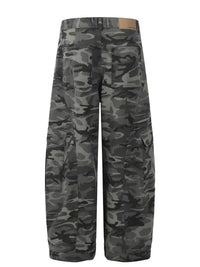 Men's Camouflage Cargo Wide Leg Jeans