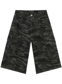 Men's Camouflage Denim Cargo Shorts