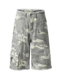 Men's Camouflage Denim Shorts