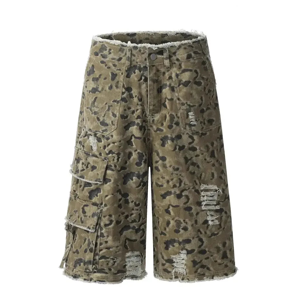 Men's Camouflage Denim Shorts
