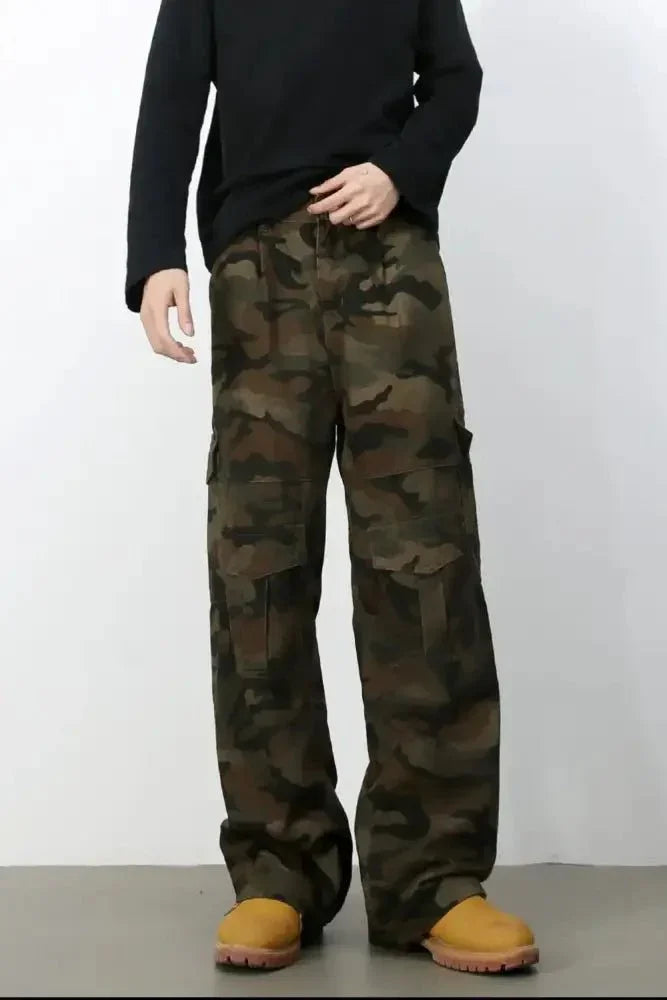 Men's Camouflage Loose Fit Jeans - Update AvenueTrendsi100400126911862100400126911862Men's Camouflage Loose Fit JeansGreen Camouflage