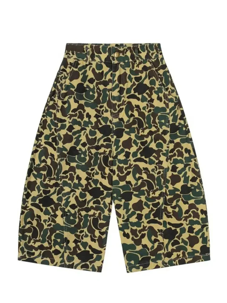Men's Camouflage Relaxed Fit Denim Shorts