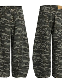 Men's Camouflage Wide Leg Cargo Jeans