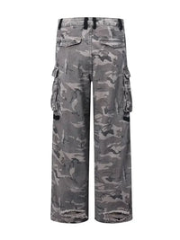 Men's Camouflage Wide Leg Cargo Jeans