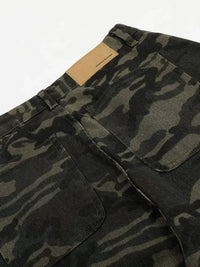 Men's Camouflage Wide Leg Cargo Jeans