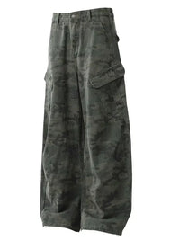 Men's Camouflage Wide Leg Cargo Jeans