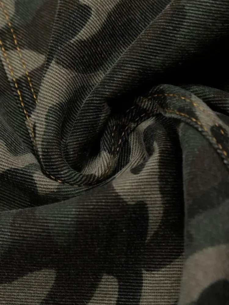 Men's Camouflage Wide Leg Cargo Jeans