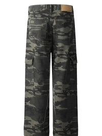 Men's Camouflage Wide Leg Cargo Jeans