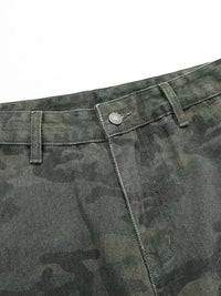 Men's Camouflage Wide Leg Cargo Jeans