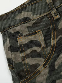 Men's Camouflage Wide Leg Cargo Jeans
