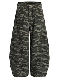 Men's Camouflage Wide Leg Cargo Jeans