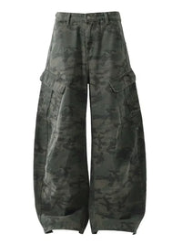 Men's Camouflage Wide Leg Cargo Jeans