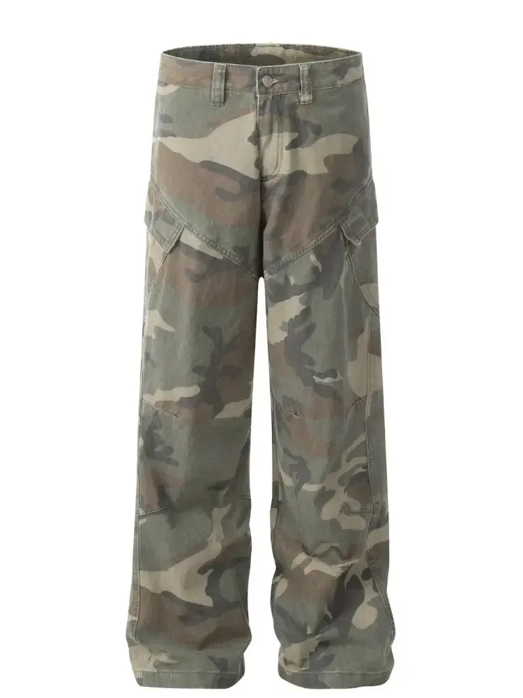Men's Camouflage Wide Leg Jeans