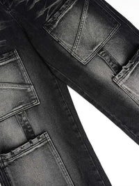 Men's Cargo Pocket Wide Leg Jeans
