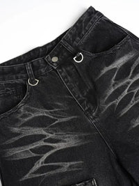 Men's Cargo Pocket Wide Leg Jeans
