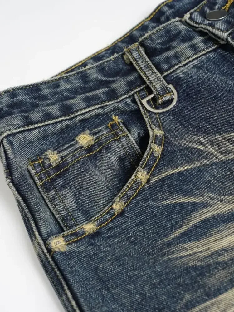 Men's Cargo Pocket Wide Leg Jeans