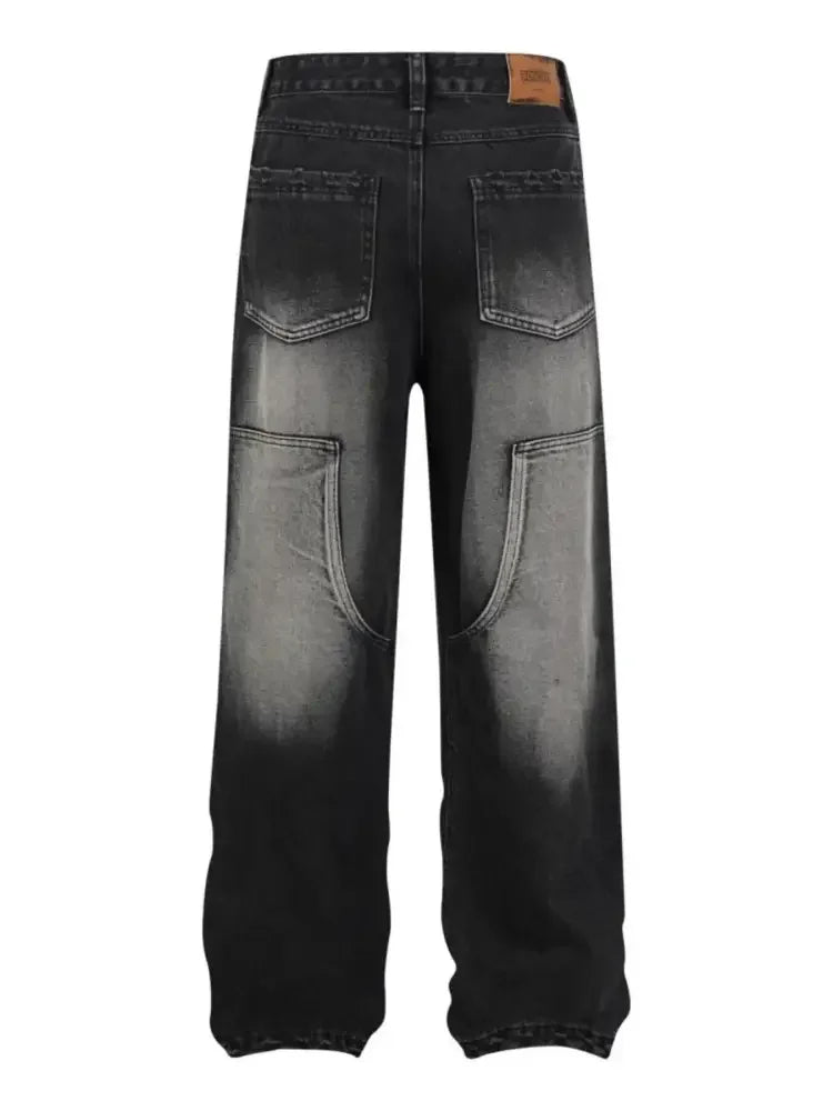 Men's Cargo Pocket Wide Leg Jeans