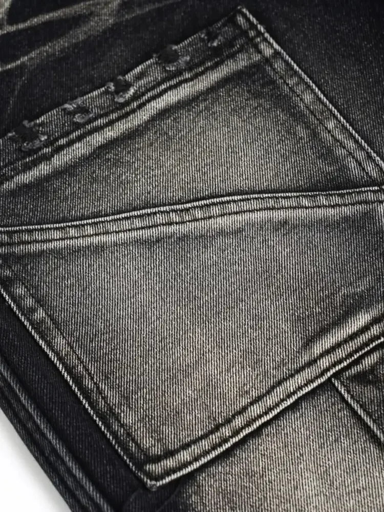 Men's Cargo Pocket Wide Leg Jeans