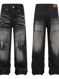 Men's Cargo Pocket Wide Leg Jeans