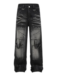 Men's Cargo Pocket Wide Leg Jeans