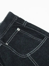Men's Cargo Straight Jeans with Contrast Stitching - Update AvenueTrendsi100400413927193100400413927193Men's Cargo Straight Jeans with Contrast StitchingDark Blue