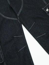Men's Cargo Straight Jeans with Contrast Stitching - Update AvenueTrendsi100400413927193100400413927193Men's Cargo Straight Jeans with Contrast StitchingDark Blue