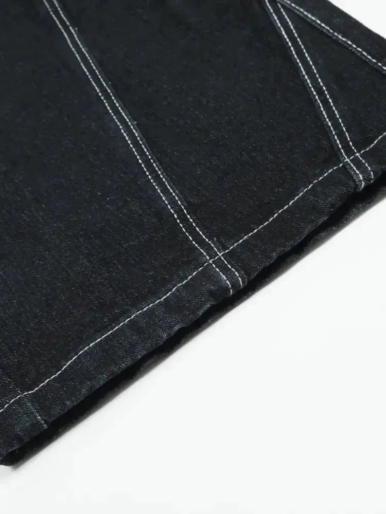 Men's Cargo Straight Jeans with Contrast Stitching - Update AvenueTrendsi100400413927193100400413927193Men's Cargo Straight Jeans with Contrast StitchingDark Blue
