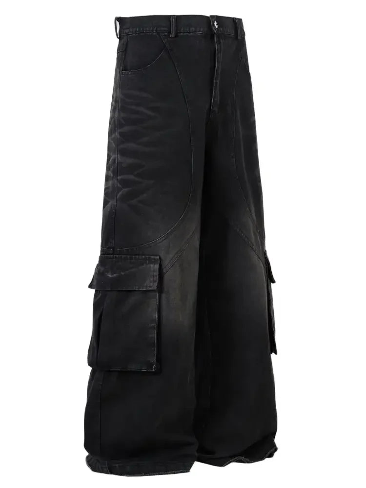 Men's Cargo Wide Leg Jeans
