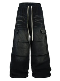 Men's Cargo Wide - Leg Jeans with Drawstring - Update AvenueTrendsi100400367116837100400367116837Men's Cargo Wide - Leg Jeans with DrawstringBlack