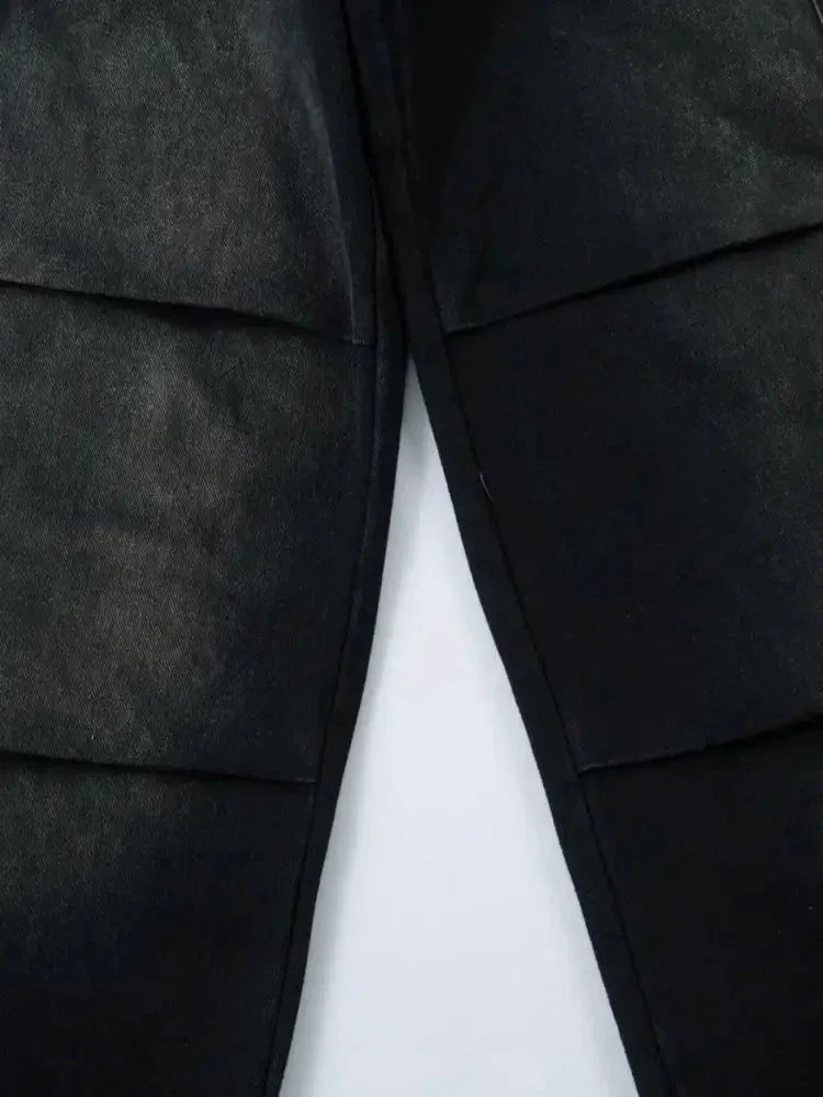 Men's Cargo Wide - Leg Jeans with Drawstring - Update AvenueTrendsi100400367116837100400367116837Men's Cargo Wide - Leg Jeans with DrawstringBlack