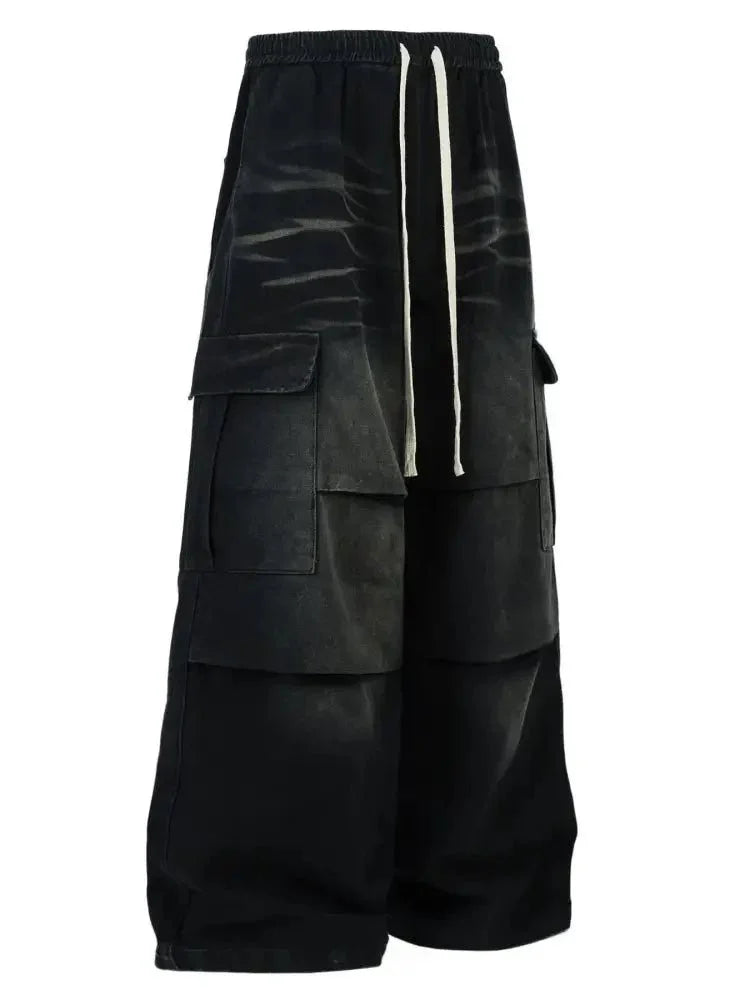 Men's Cargo Wide - Leg Jeans with Drawstring - Update AvenueTrendsi100400367116837100400367116837Men's Cargo Wide - Leg Jeans with DrawstringBlack