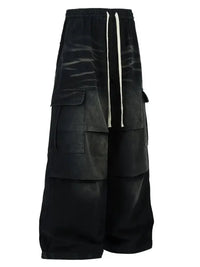 Men's Cargo Wide - Leg Jeans with Drawstring - Update AvenueTrendsi100400367116837100400367116837Men's Cargo Wide - Leg Jeans with DrawstringBlack