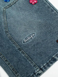 Men's Cartoon Embroidered Detail Wide Leg Denim Shorts - Update AvenueTrendsi100400281893283100400281893283Men's Cartoon Embroidered Detail Wide Leg Denim ShortsBlack