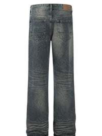 Men's Cat's whisker Washed Distressed Straight Jeans - Update AvenueTrendsi100400309019290100400309019290Men's Cat's whisker Washed Distressed Straight JeansBlue