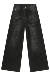 Men's Cat's Whisker Wide Leg Jeans - Update AvenueTrendsi100400533085280100400533085280Men's Cat's Whisker Wide Leg JeansBlack