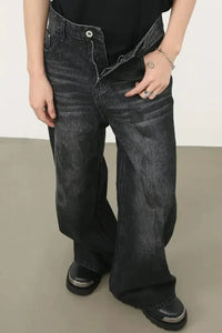 Men's Cat's Whisker Wide Leg Jeans - Update AvenueTrendsi100400533085280100400533085280Men's Cat's Whisker Wide Leg JeansBlack